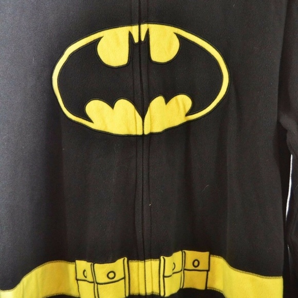 Batman Pajamas Black XL Zipper No Feet Men’s - Picture 5 of 6